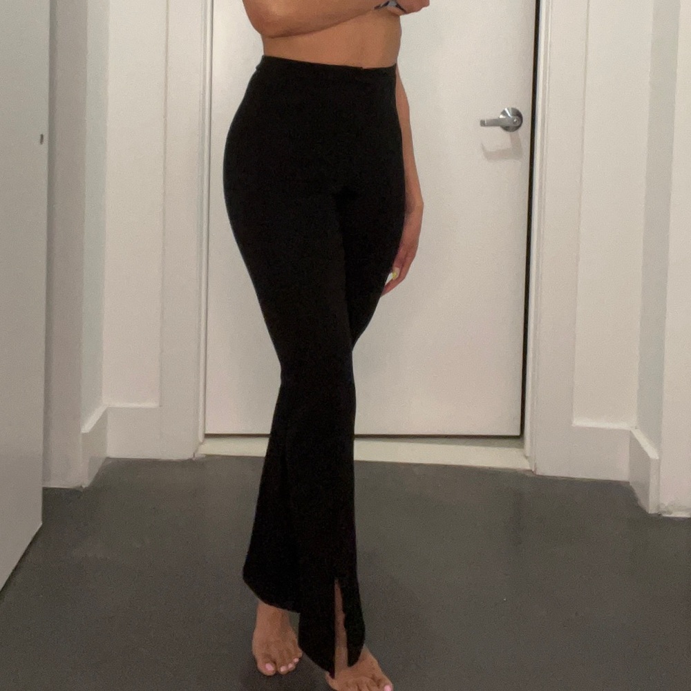 Black high waisted cotton pants